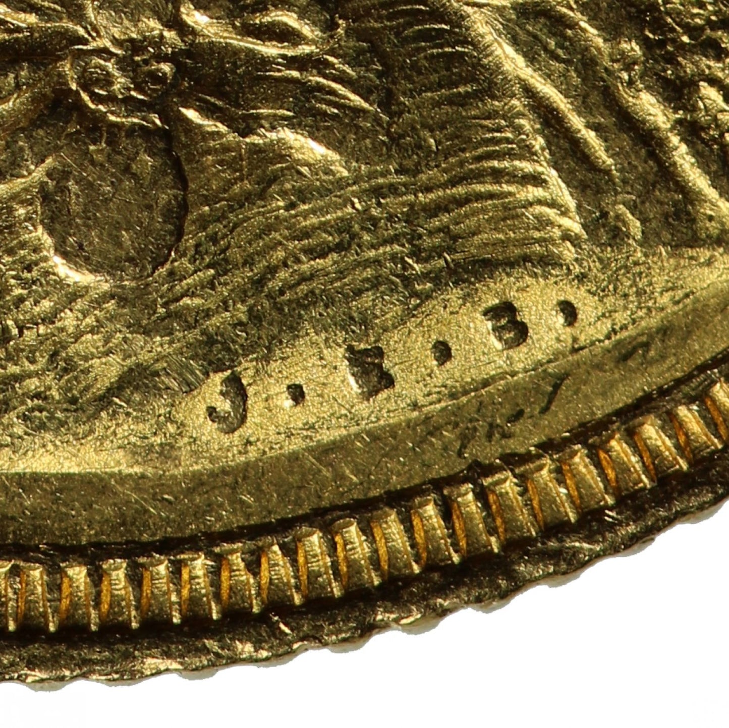Sovereign 1887 London, hooked J, JEB wide apart (DISH L3)