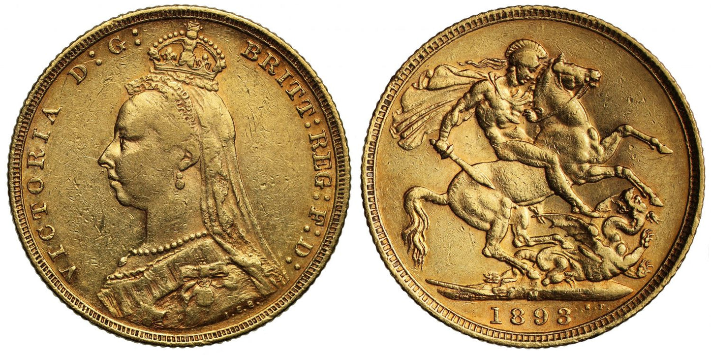 Sovereign 1893 Melbourne, long tail (DISH M18)