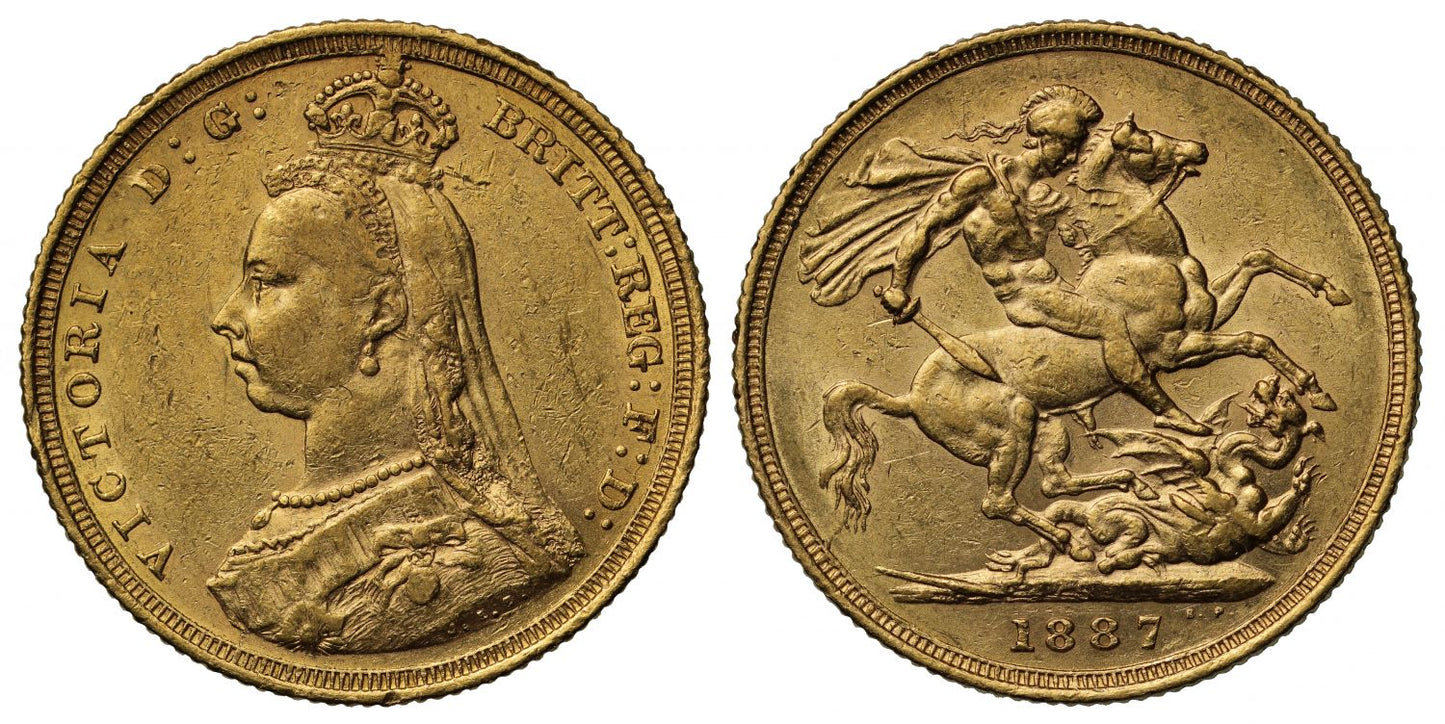 Victoria 1887 S Sovereign DISH S2 R2