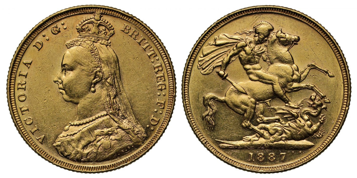 Victoria 1887 M Sovereign DISH M1 R5
