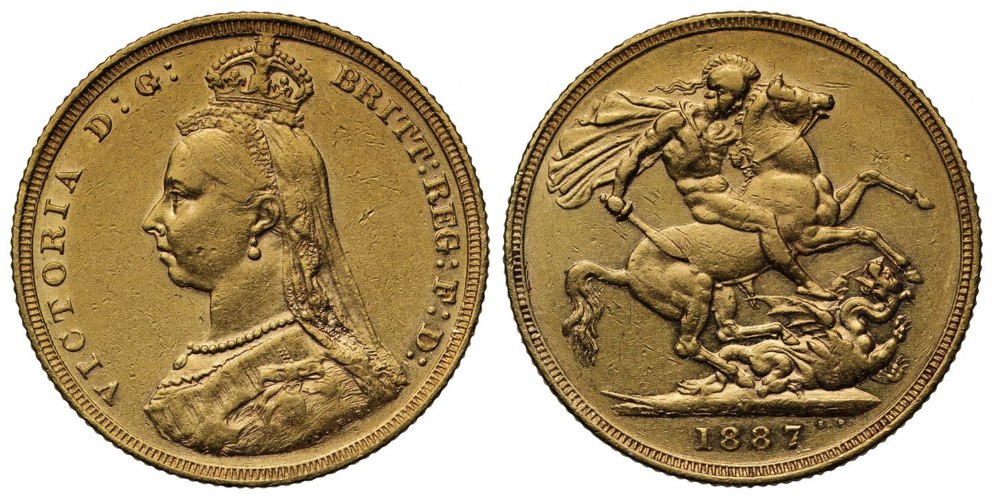Victoria 1887 M Sovereign DISH M3 R5