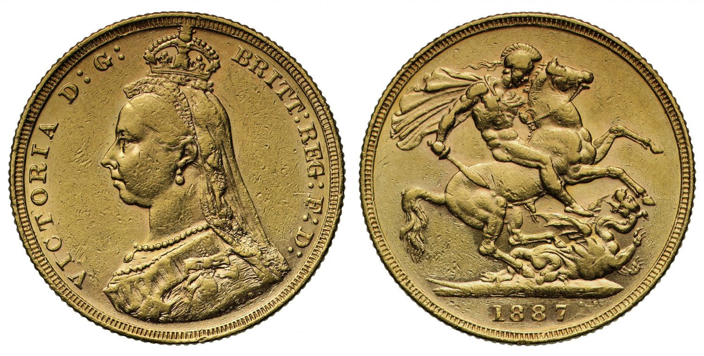 Victoria 1887 M Sovereign DISH M4 R4