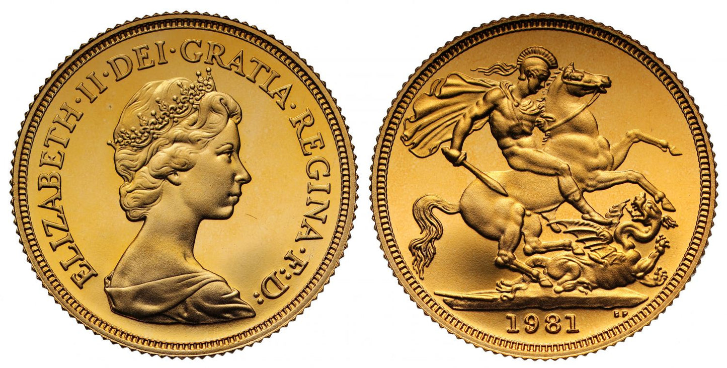 Elizabeth II 1981 proof Sovereign