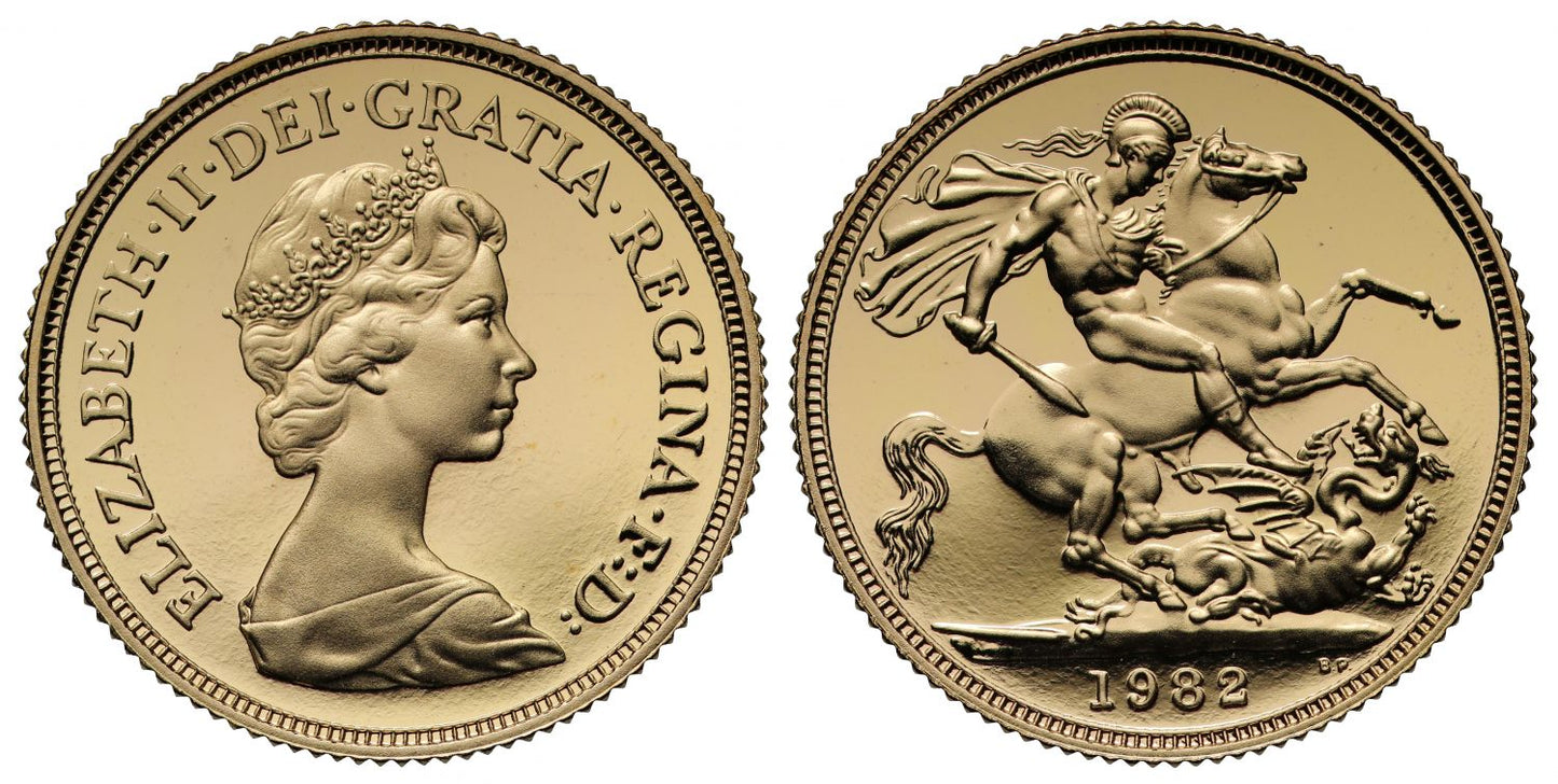 Elizabeth II 1982 proof Sovereign