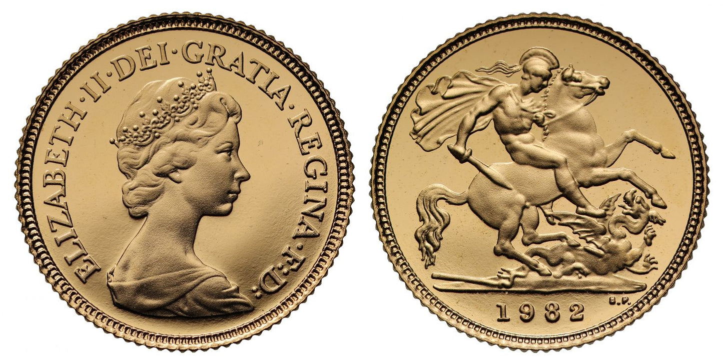 Elizabeth II 1982 proof Half-Sovereign