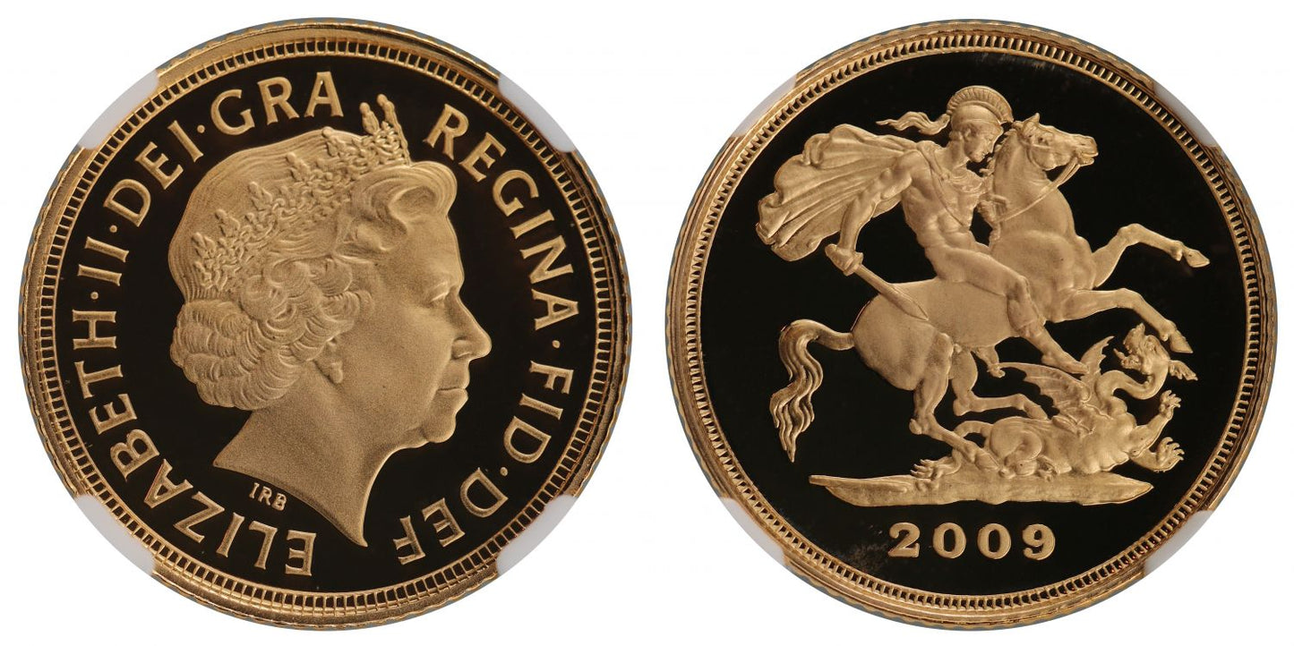 Elizabeth II 2009 proof Half-Sovereign PF69 ULTRA CAMEO
