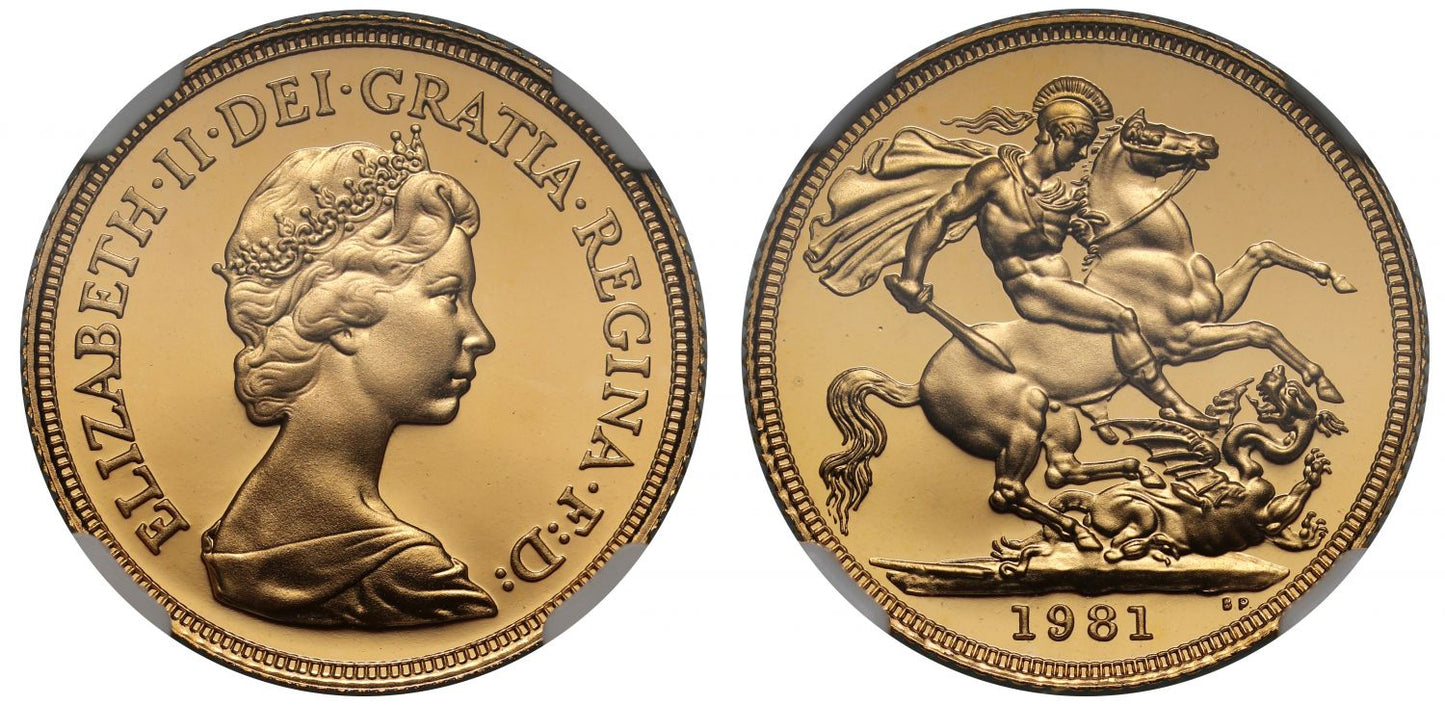 Elizabeth II 1981 proof Sovereign PF69 ULTRA CAMEO