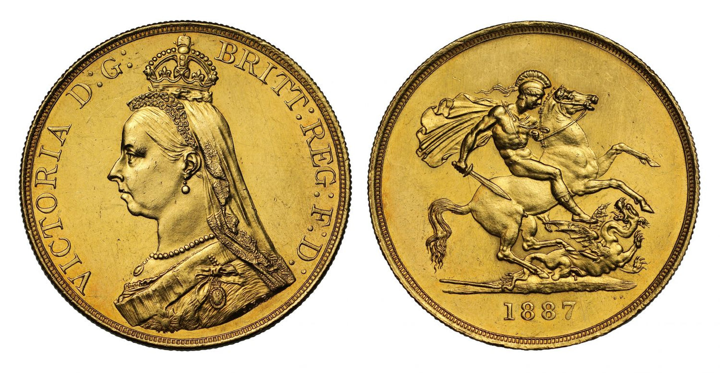 Victoria 1887 Five-Pounds, Golden Jubilee issue