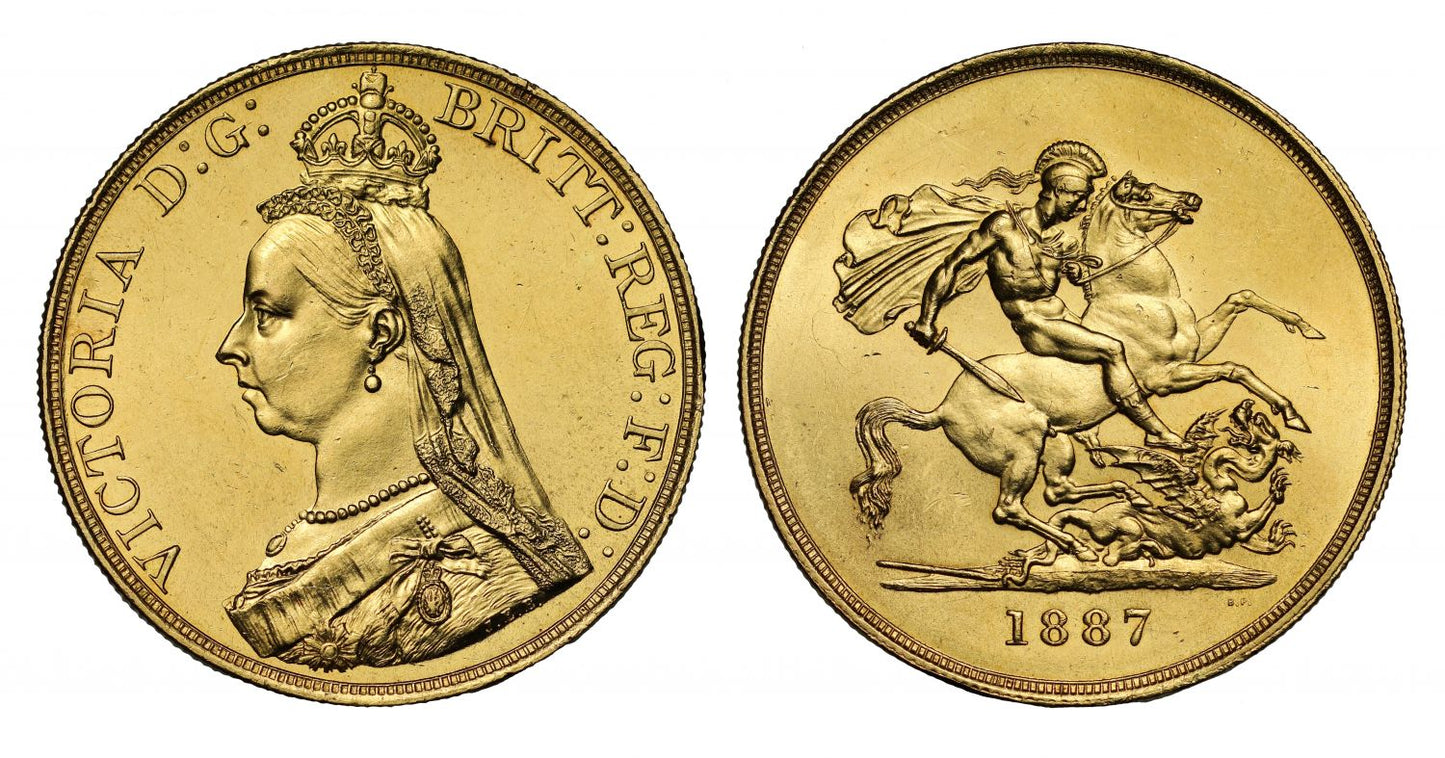 Victoria 1887 Five-Pounds, Golden Jubilee issue