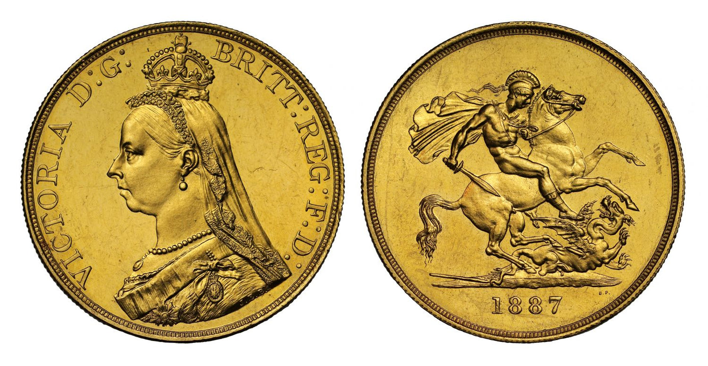 Victoria 1887 Five-Pounds Golden Jubilee issue MS62