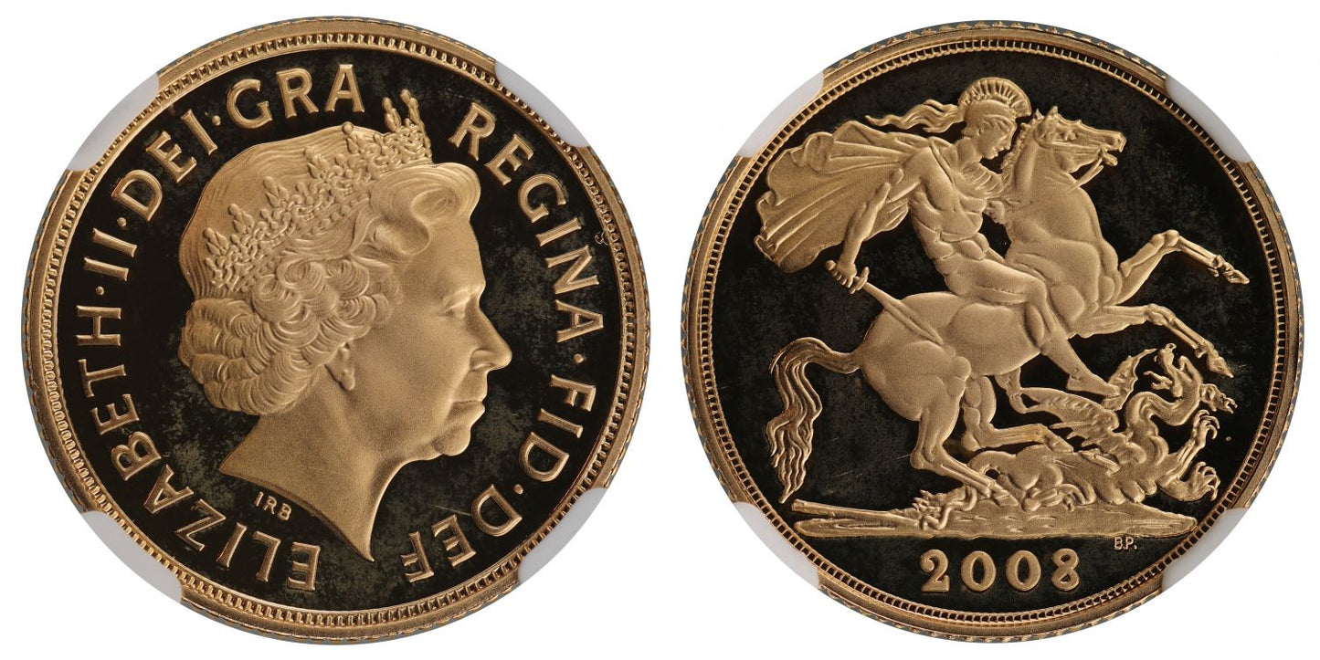 Elizabeth II 2008 proof Sovereign PF67 ULTRA CAMEO