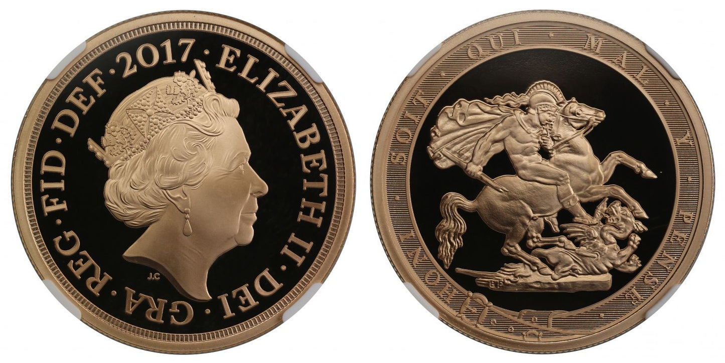 Elizabeth II 2017 proof Five-Pounds PF70 ULTRA CAMEO