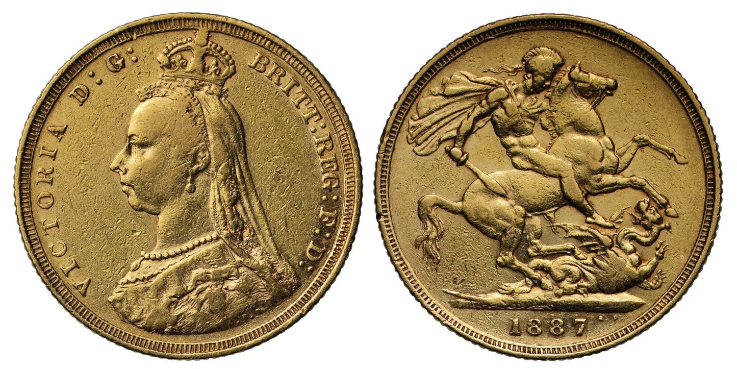 Victoria 1887 S Sovereign, DISH S4