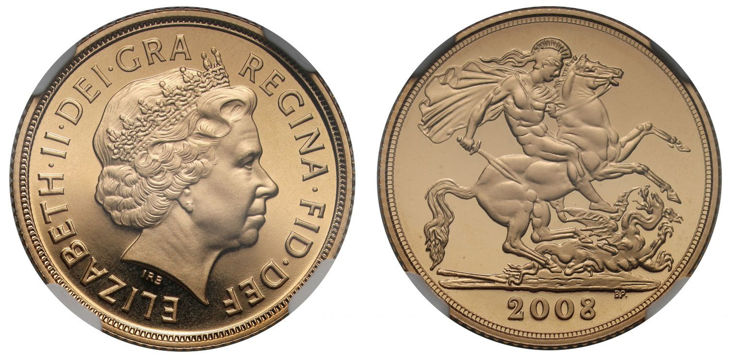 Elizabeth II 2008 proof Sovereign PF68 ULTRA CAMEO