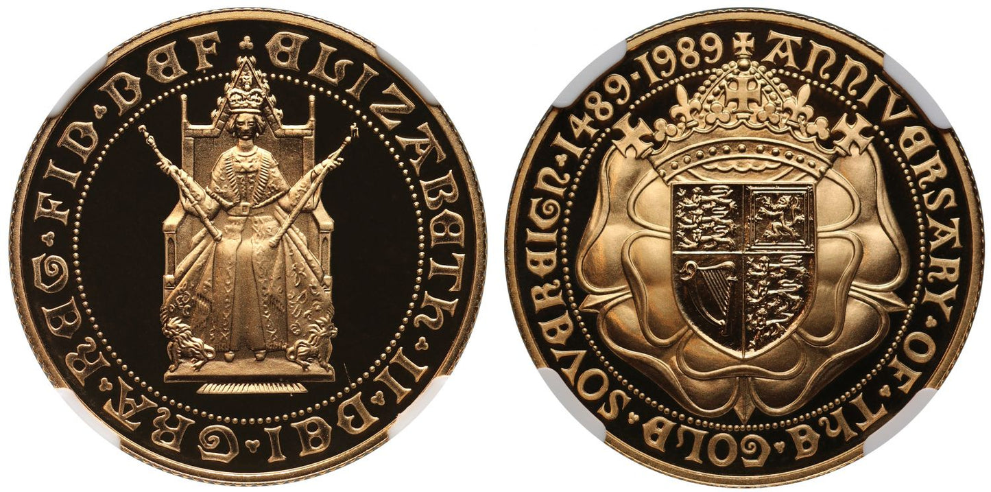 Elizabeth II 1989 proof Two-Pounds PF69 ULTRA CAMEO