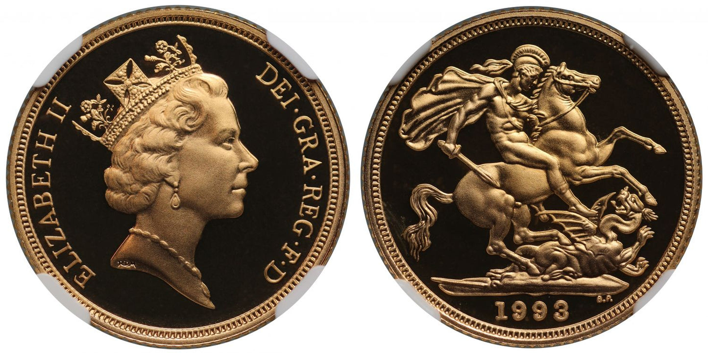 Elizabeth II 1993 proof Sovereign PF69 ULTRA CAMEO