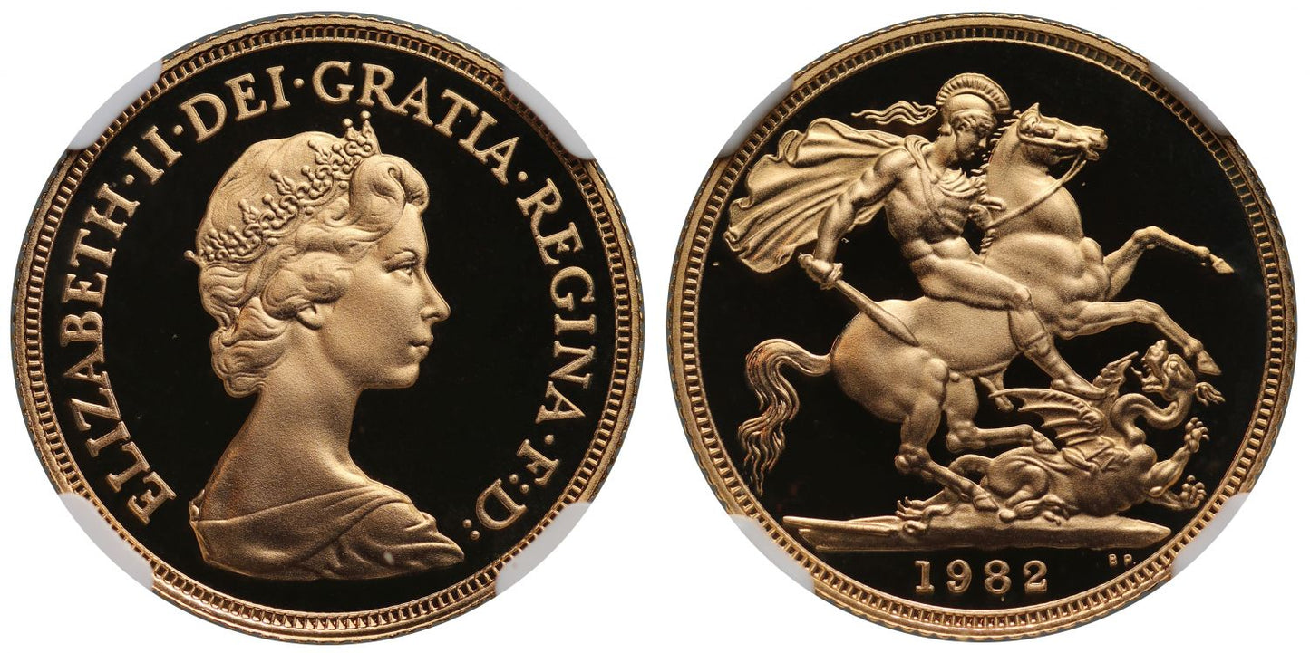 Elizabeth II 1982 proof Sovereign PF69 ULTRA CAMEO