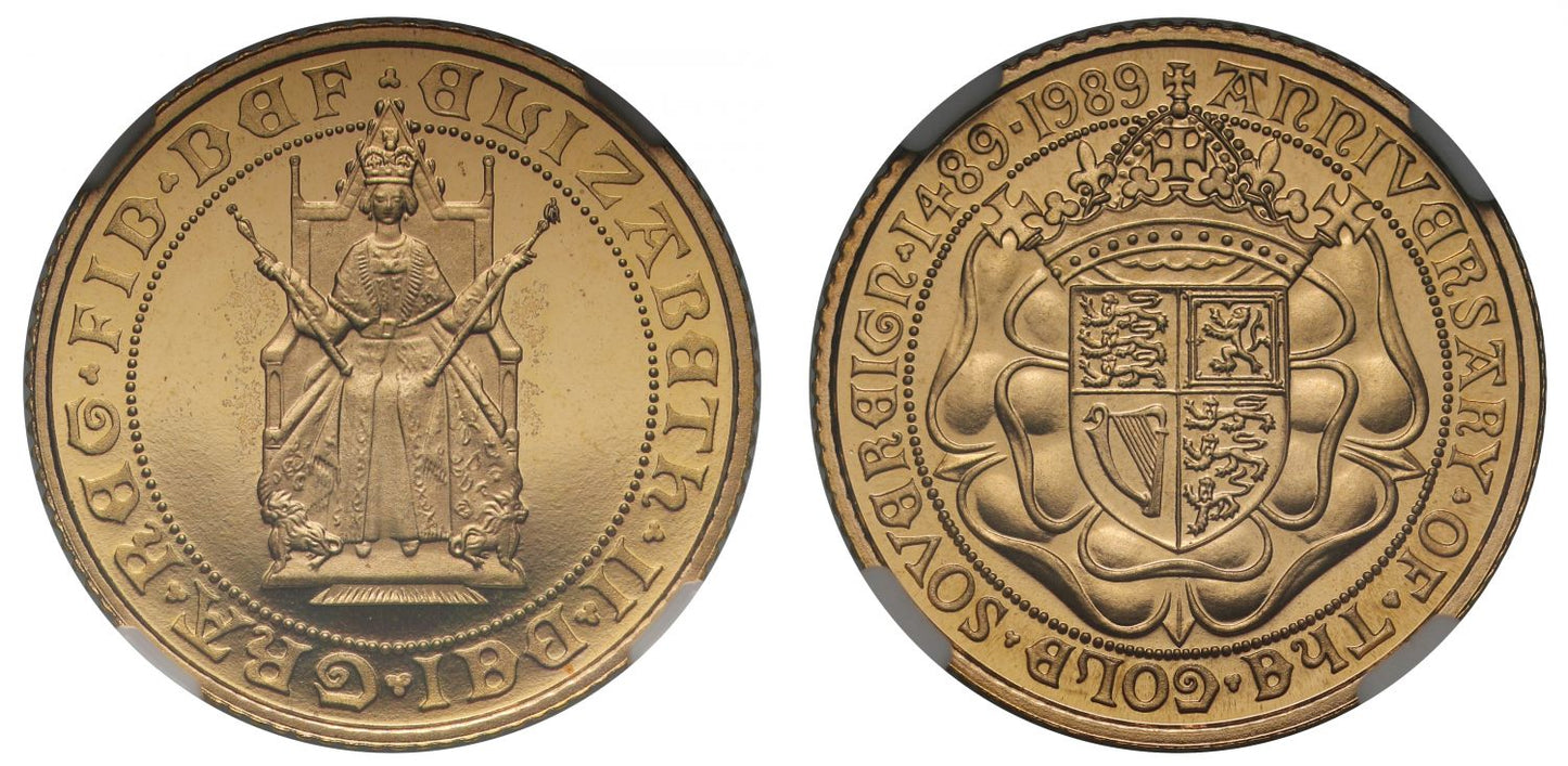 Elizabeth II 1989 proof Half-Sovereign PF68 ULTRA CAMEO