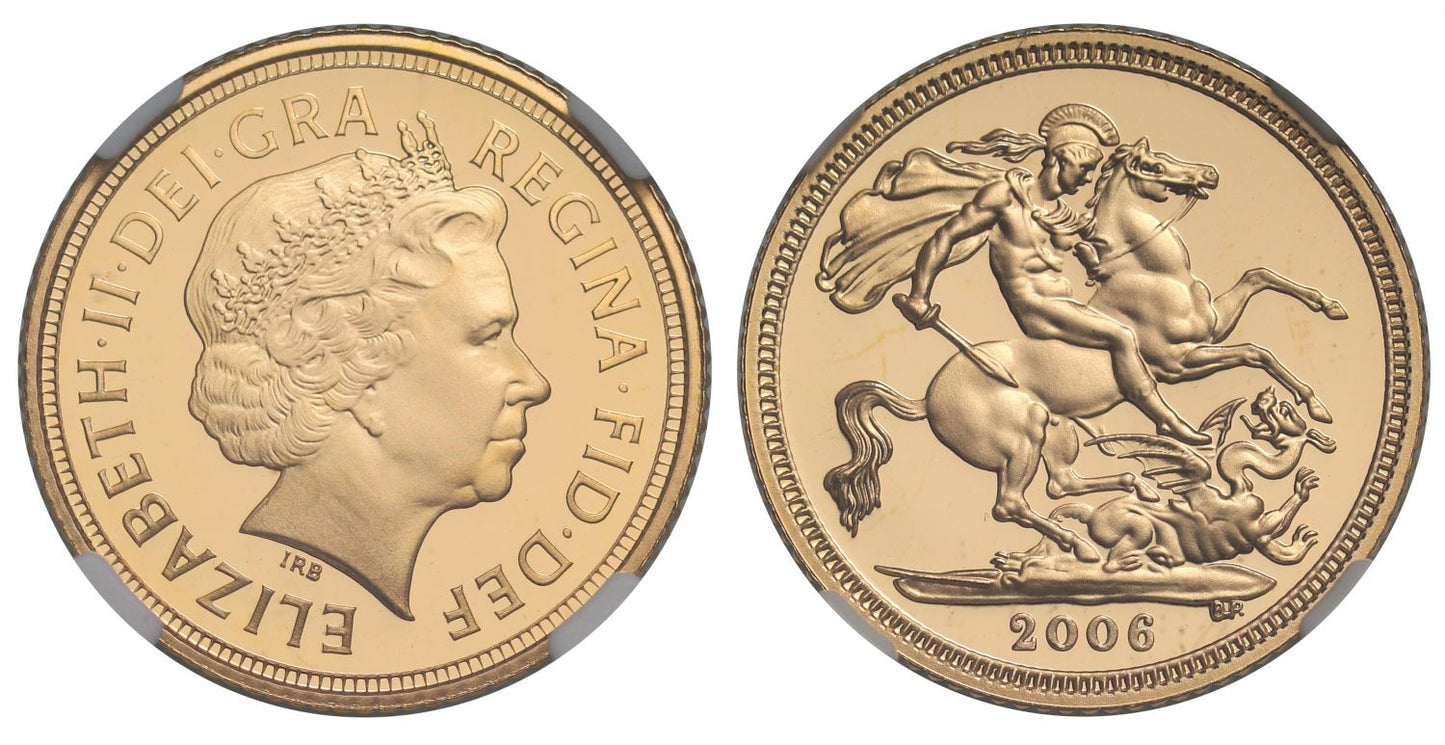 Elizabeth II 2006 proof Half-Sovereign PF70 UCAM