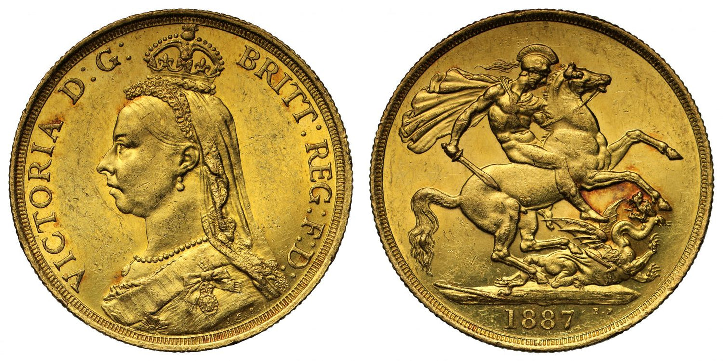 Victoria 1887 Jubilee gold Two-Pounds