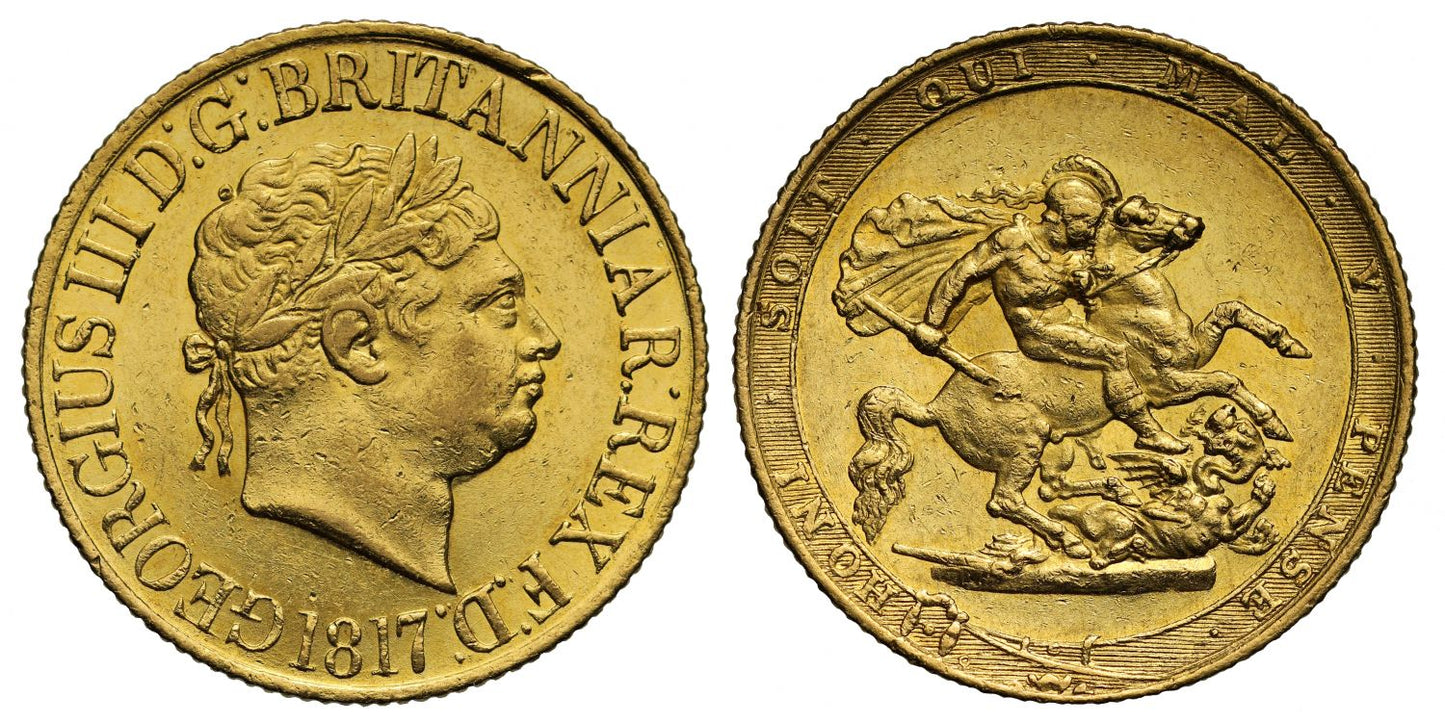 George III 1817 Sovereign, the first year issued