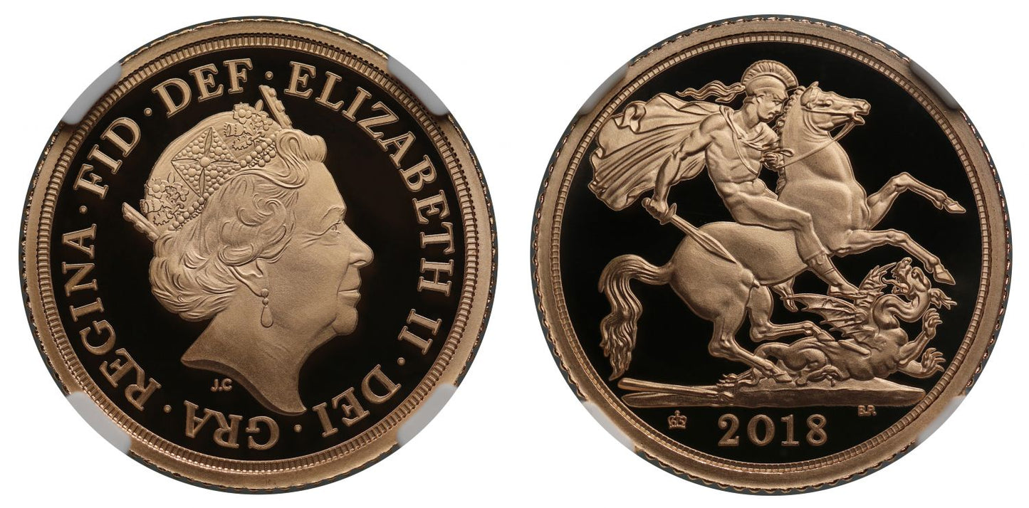 Elizabeth II 2018 proof Half-Sovereign PF70 ULTRA CAMEO