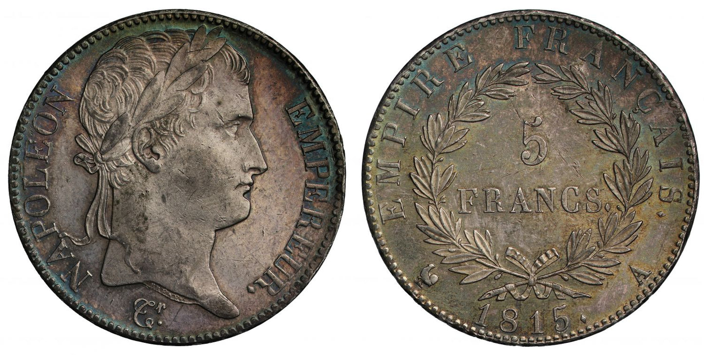France, Napoléon I "100-days" 5-Francs 1815