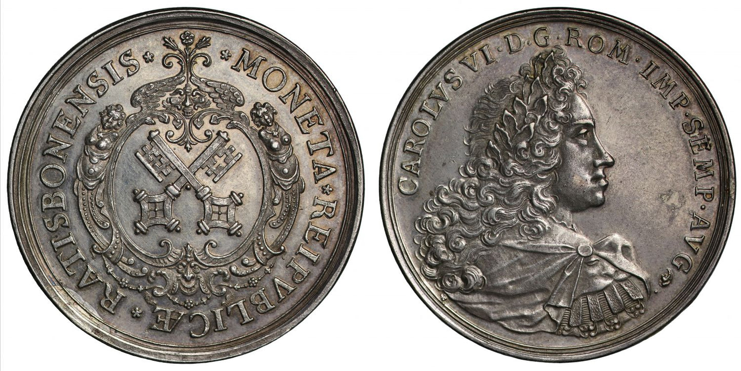 Germany, Regensburg, Double Reichstaler, Karl VI of Austria, scarce