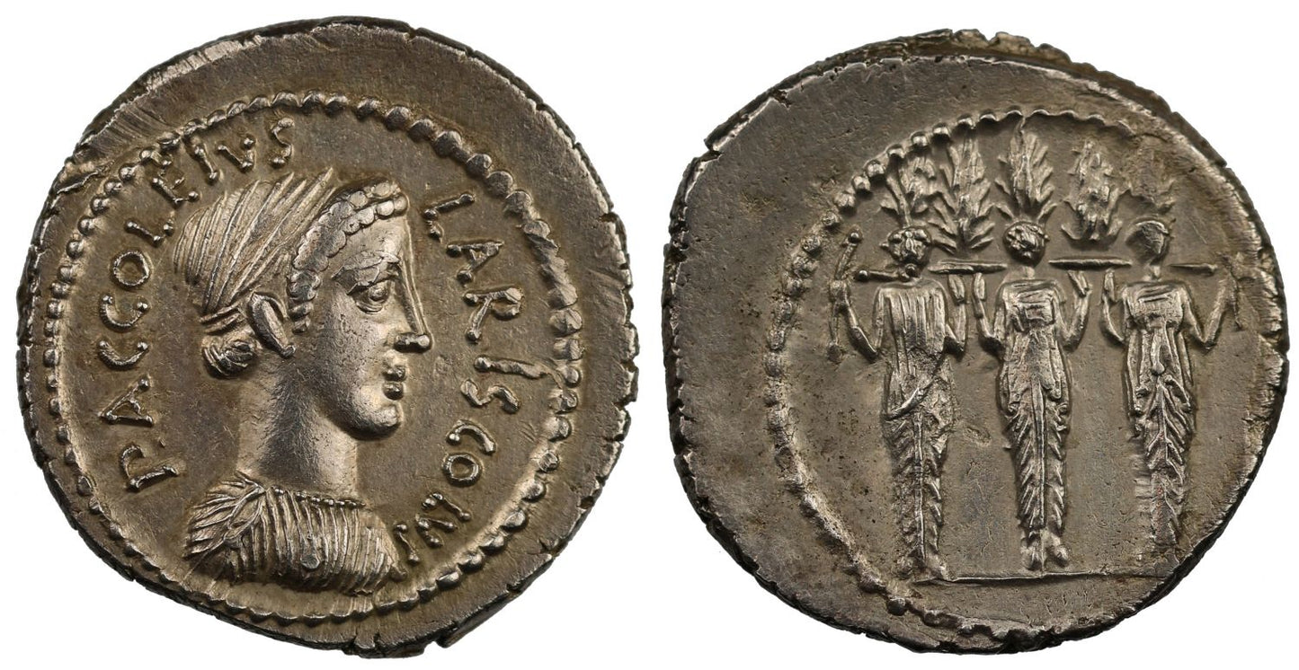 P. Accoleius Lariscolus, Silver Denarius