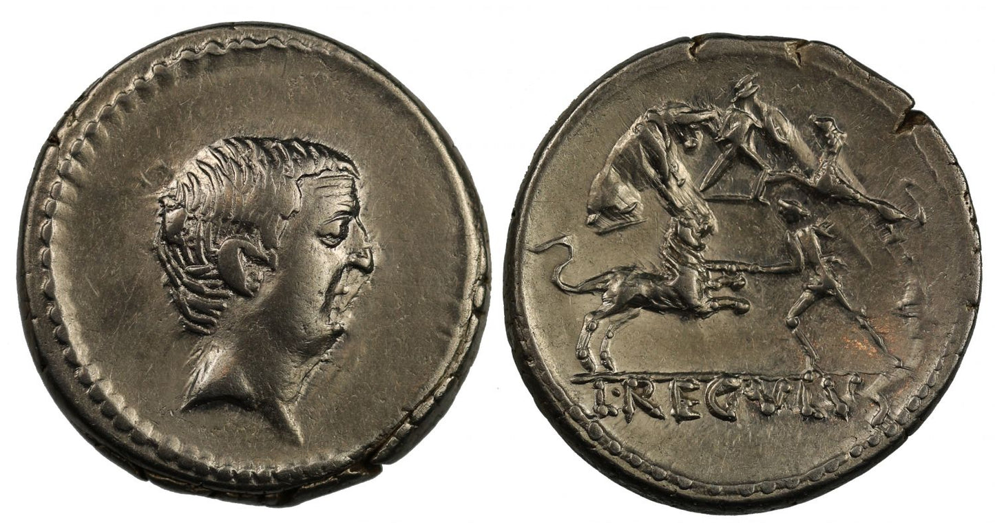 L. Livineius Regulus, Silver Denarius