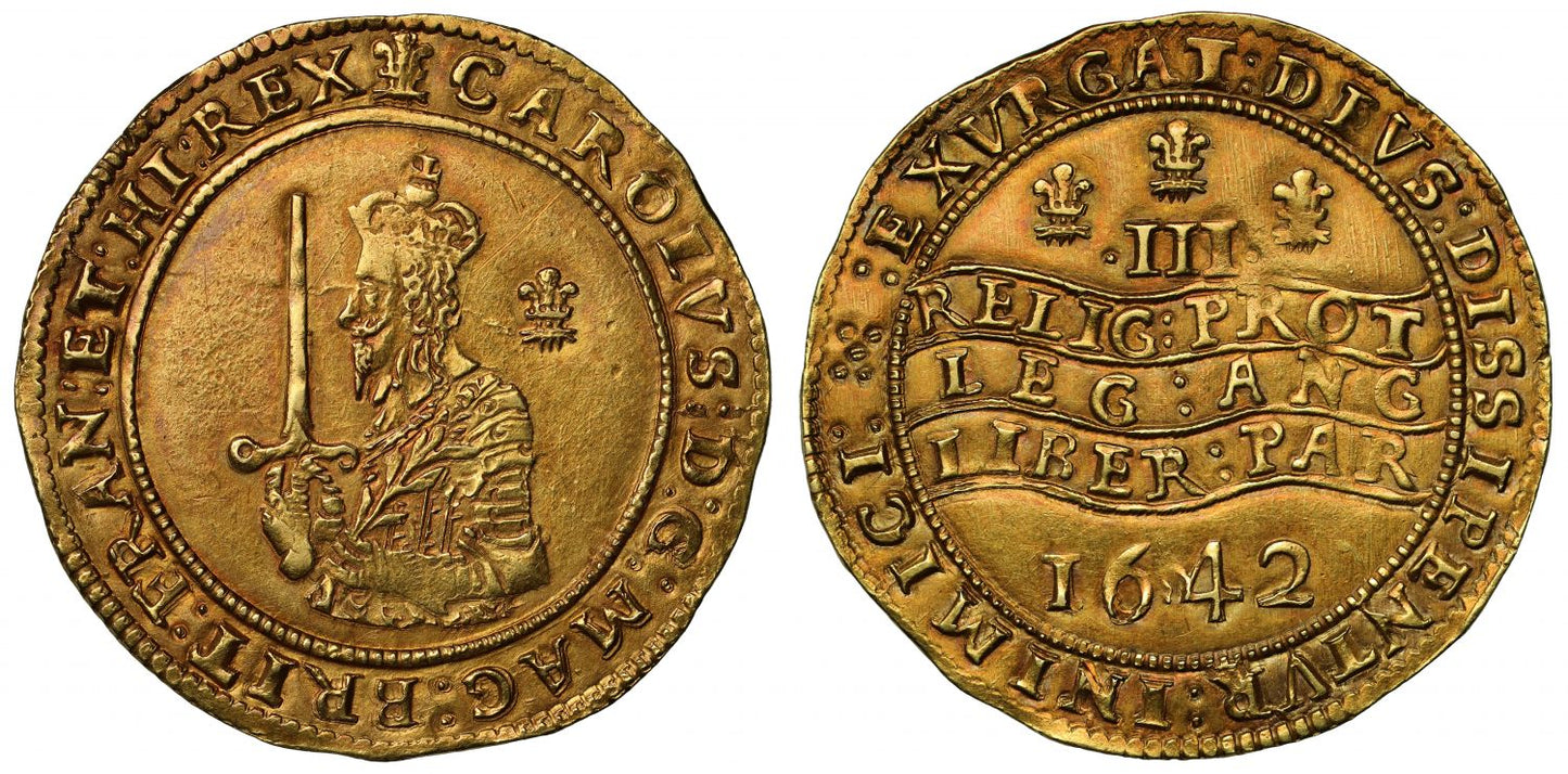 Charles I 1642 Triple Unite, Oxford, ex Zurich