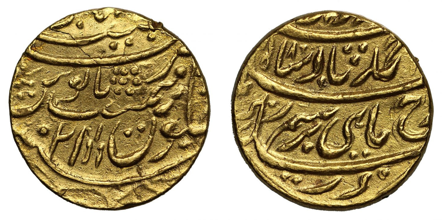 Durrani, Gold Mohur, Najibabad, AH 1180//21.