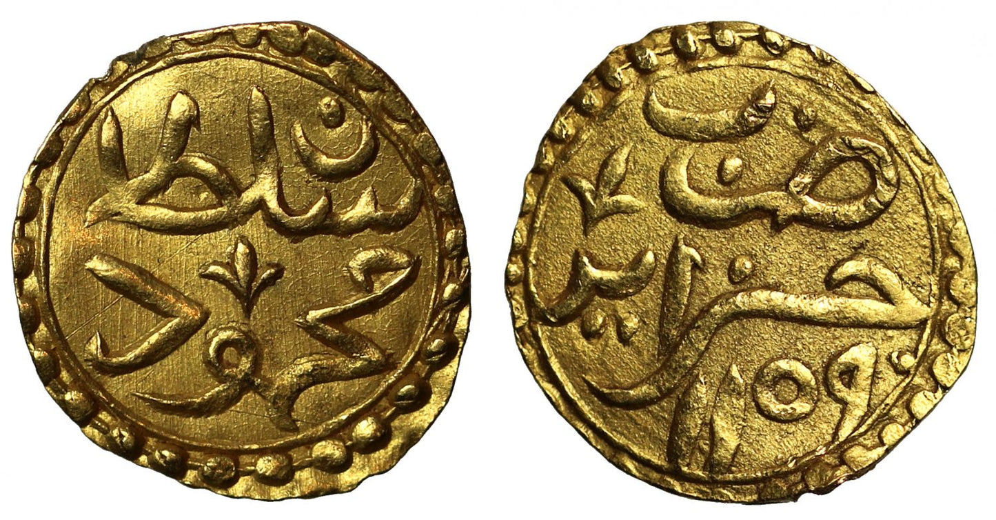 Ottoman Empire, Gold ¼-Sultani, Jaza’ir, AH 1159.