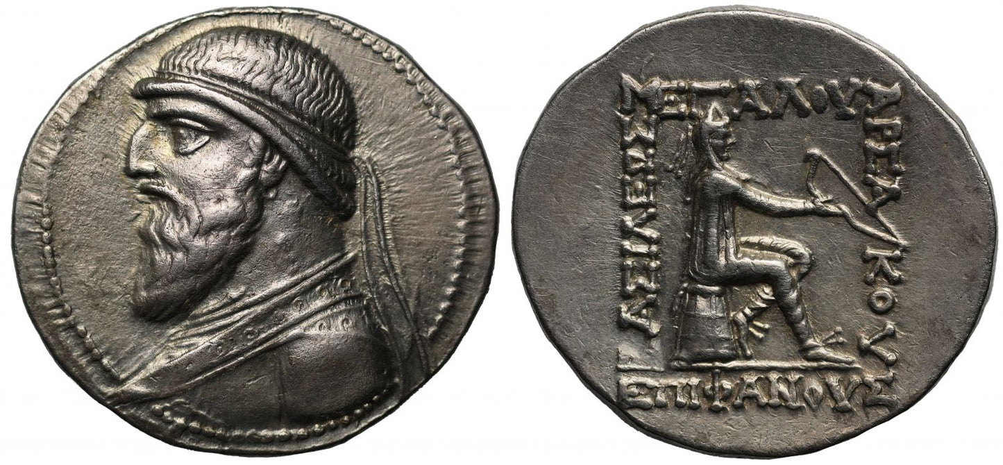 Kingdom of Parthia, Mithradates II, Silver Tetradrachm, Seleukia on the Tigris