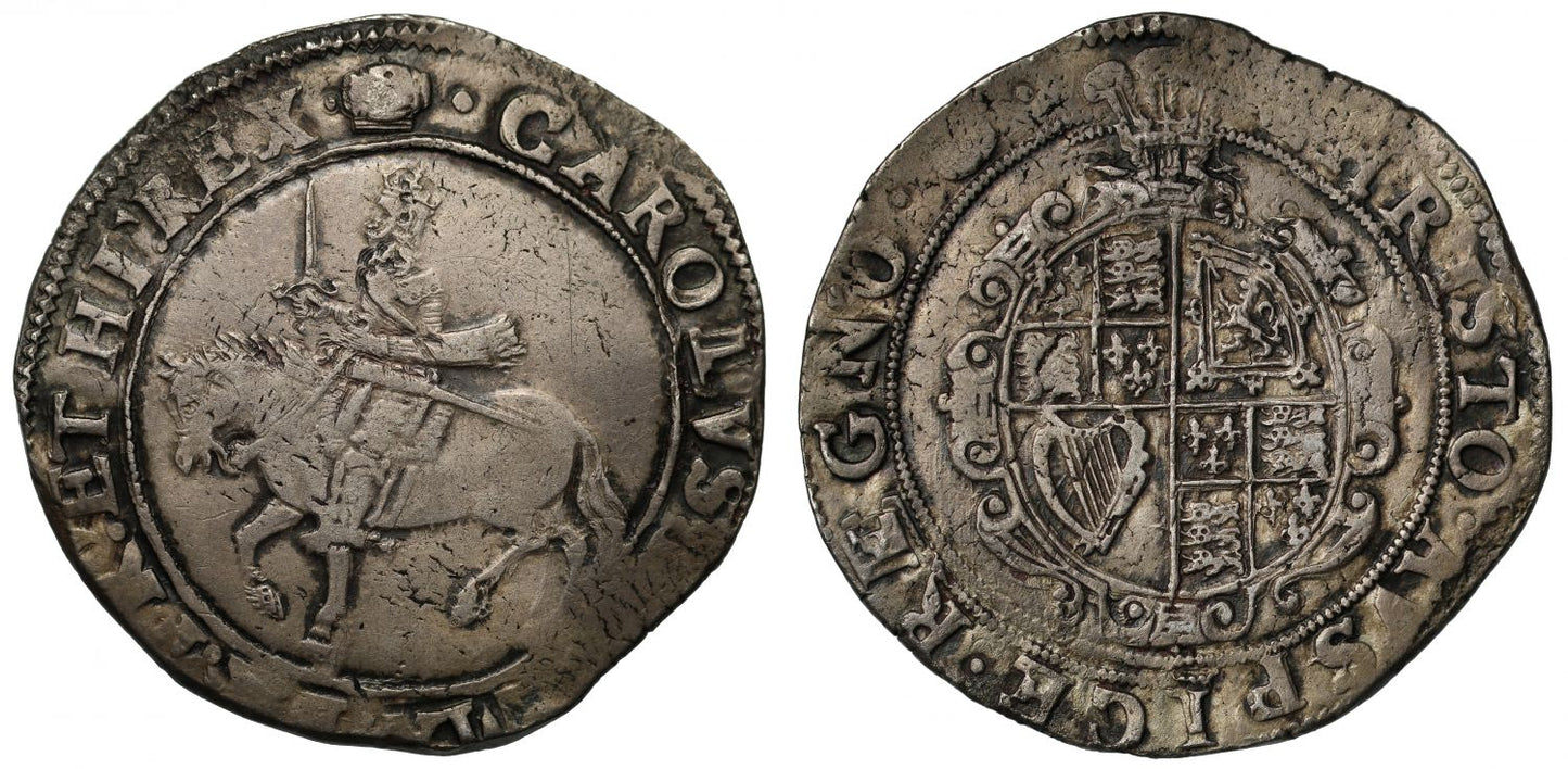 Charles I plumes reverse Halfcrown