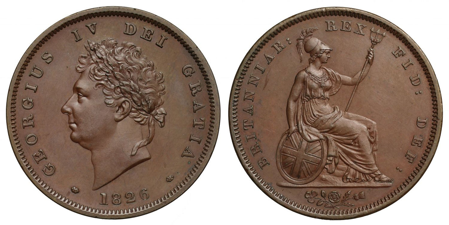 George IV 1826 proof Penny reverse C