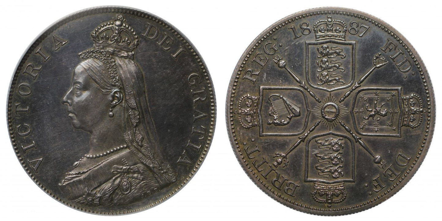 Victoria 1887 proof Double-Florin