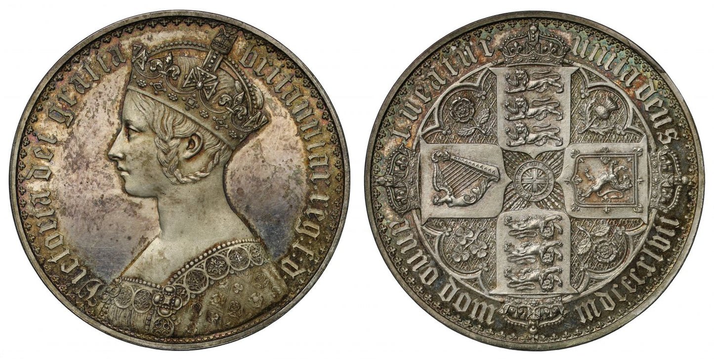 Victoria 1847 proof Gothic Crown plain edge