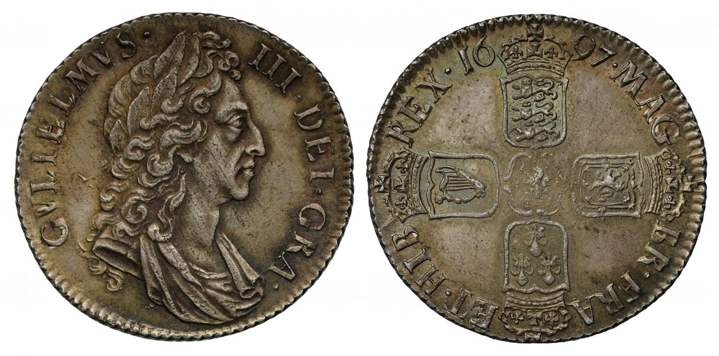 William III Shilling, 1697, third bust