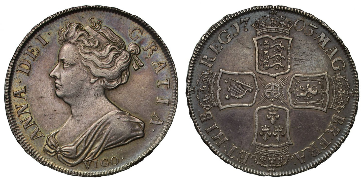 Anne 1703 VIGO Halfcrown