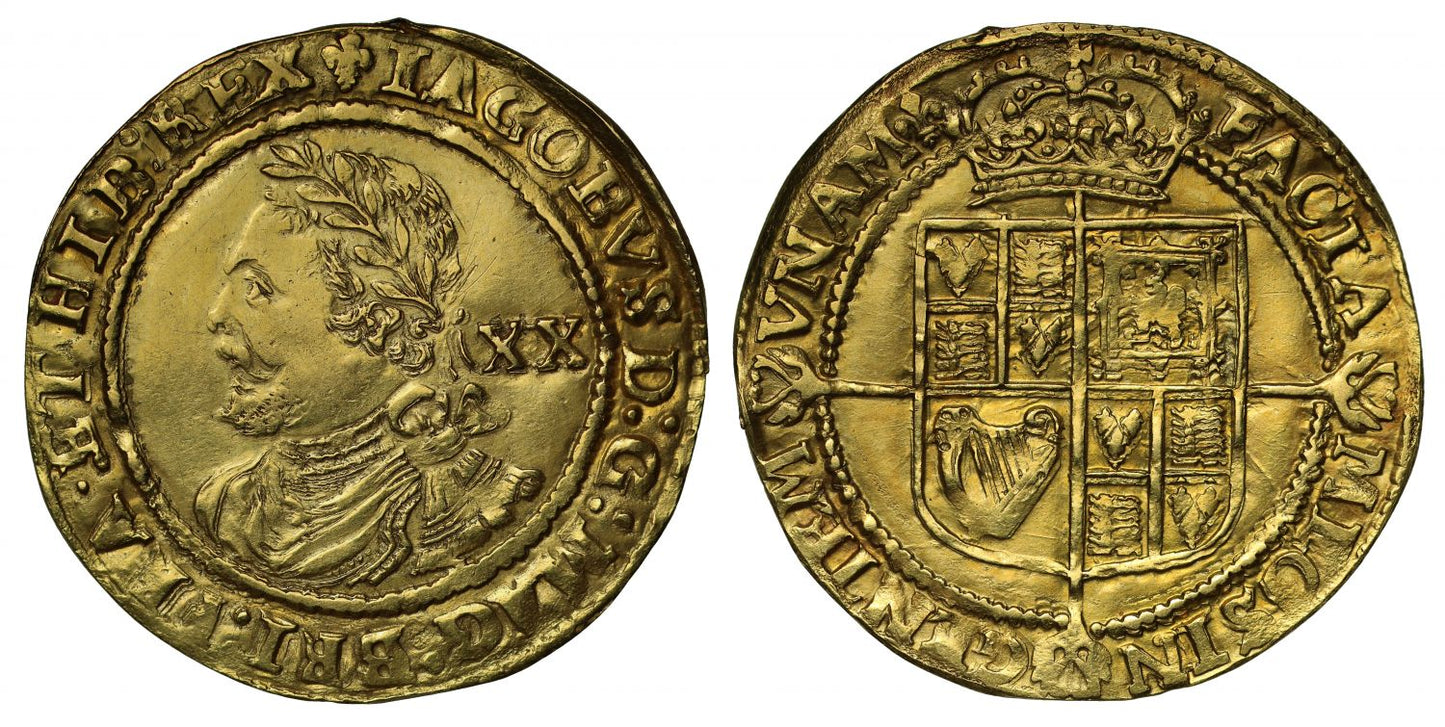 HISJ1GL - James I gold Laurel mintmark lis