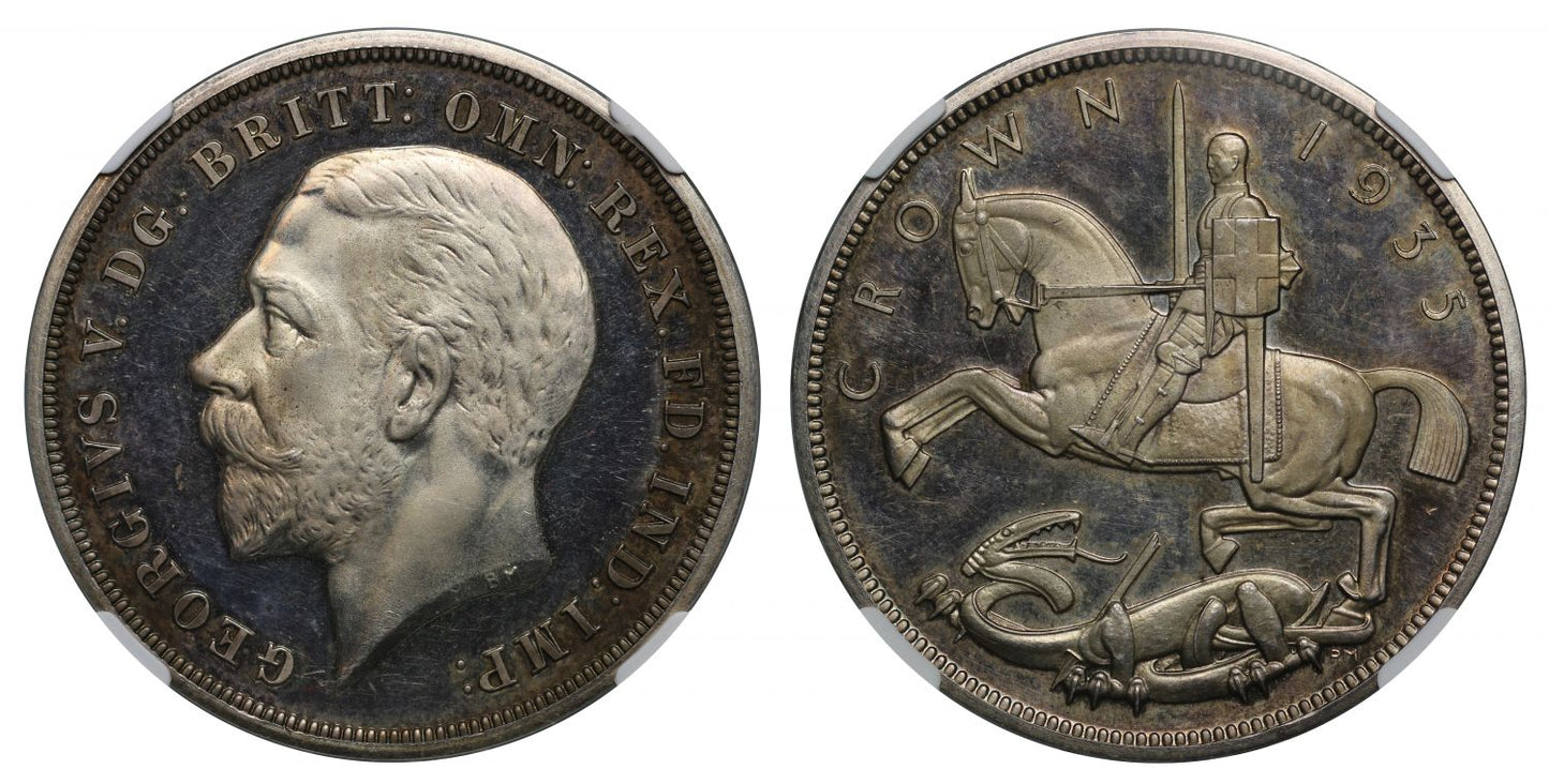George V 1935 proof Crown PF63 CAMEO