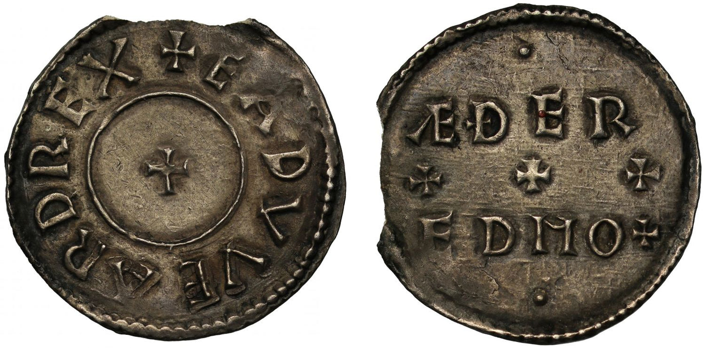 Edward the Elder Penny, Two line type, Aethelred, ex TJH