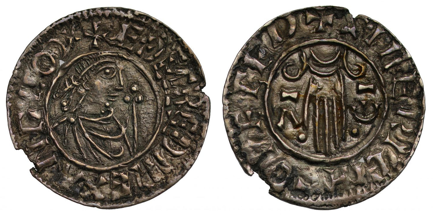 Aethelred II Penny, second hand type, Watchet Mint, moneyer Sigeric