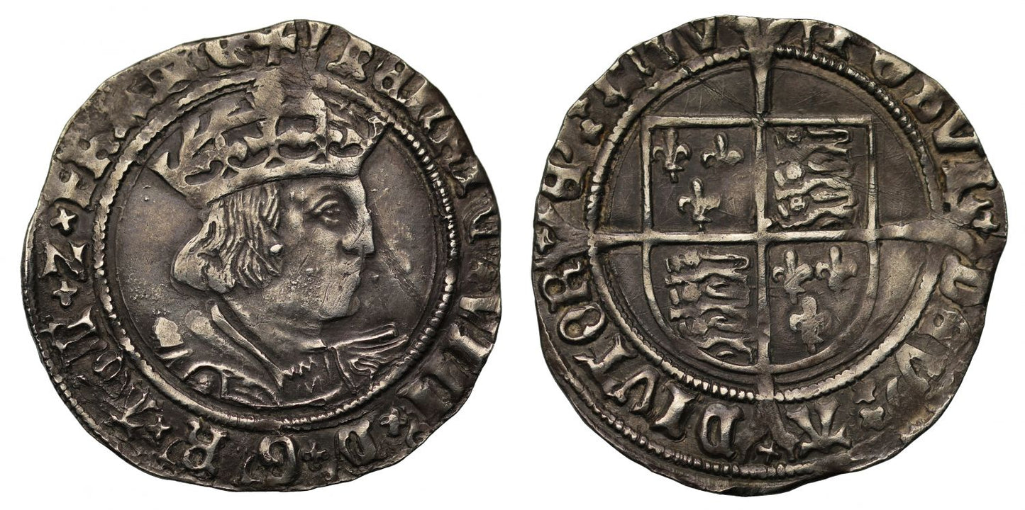 Henry VIII Groat, 2nd coinage, mm arrow, no Irish title