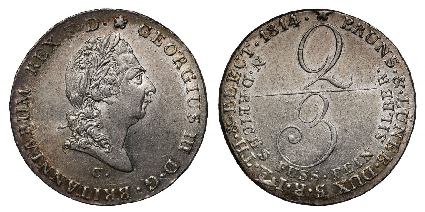 Germany, Hannover Georg III 1814 2/3-Taler