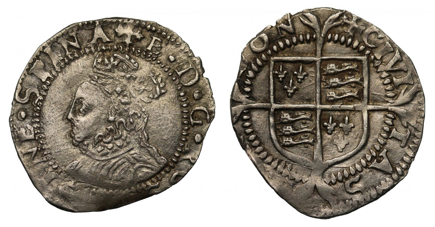 Elizabeth I silver Penny, 2nd issue mm crosslet