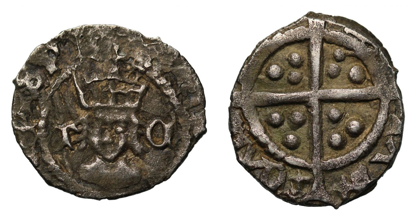 Henry VIII Halfpenny, Archbishop Thomas Cranmer issue, mm Catherine Wheel