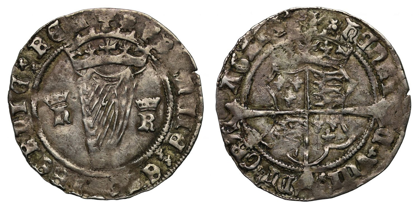 Ireland, Henry VIII 3rd harp coinage Groat