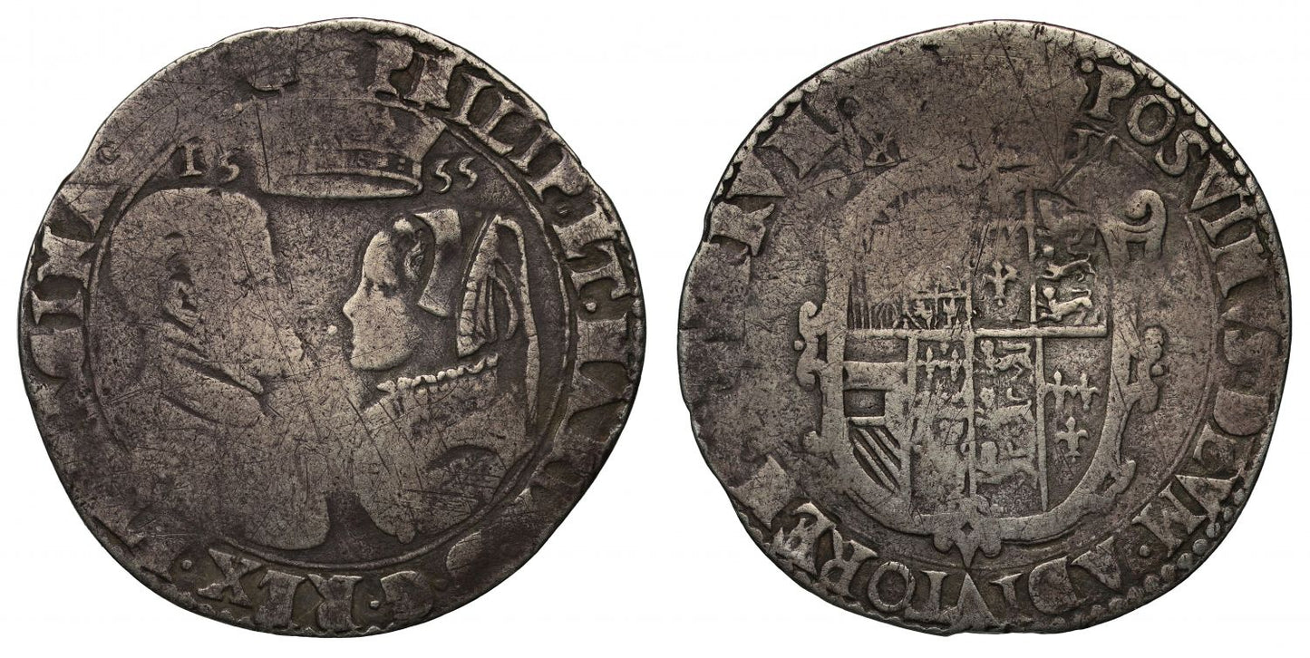 Philip and Mary 1555 Shilling